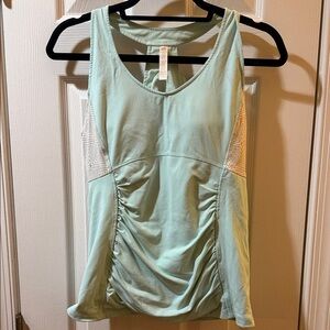Lucy Mint Tank Top with White Patterns